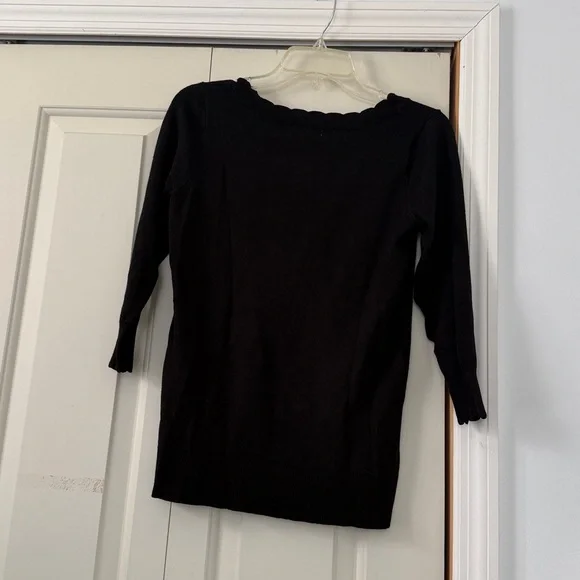 Joseph A Black Ribbed Sweater - Picture 2 of 5
